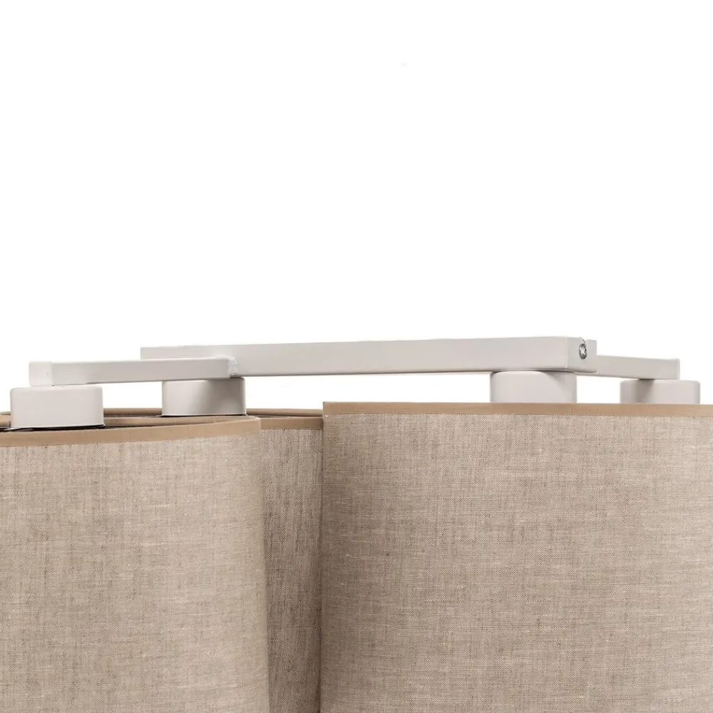 TK Lighting Taklampe Mona Nature, 4 lyskilder, naturfarget lin| Design- Og Hotellbelysning|Taklamper