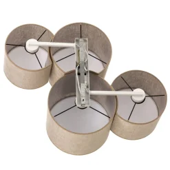 TK Lighting Taklampe Mona Nature, 4 lyskilder, naturfarget lin| Design- Og Hotellbelysning|Taklamper