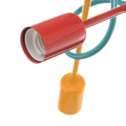 HELAM Taklampe Oxford med 3 lyskilder, oransje/rød/turkis Outlet