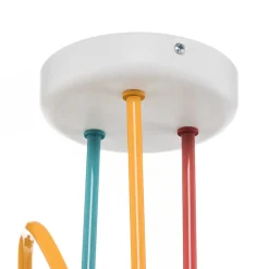 HELAM Taklampe Oxford med 3 lyskilder, oransje/rød/turkis Outlet