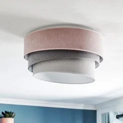 Duolla Taklampe Pastell Trio Ø 45 cm rosa/grå/lys grå| Design- Og Hotellbelysning|Taklamper