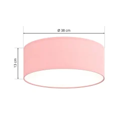 TK Lighting Taklampe Rondo Kids, Ø 38 cm, rosa| Taklamper