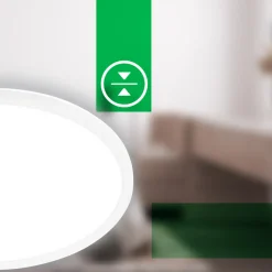 Briloner Taklampe Tava A, Ø 42 cm, plast, hvit Hot