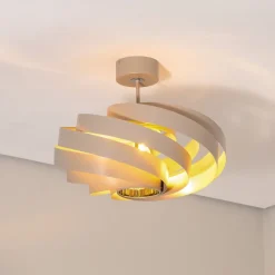 Euluna Taklampe Vento, beige, Ø 50 cm Sale