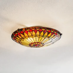 QUOIZEL Taklampe West End i Tiffany-stil Online