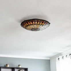 QUOIZEL Taklampe West End i Tiffany-stil Online