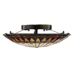 QUOIZEL Taklampe West End i Tiffany-stil Online