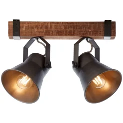 Brilliant Takspot Plow, svart/mørkt tre Hot