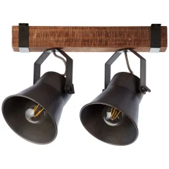 Brilliant Takspot Plow, svart/mørkt tre Hot