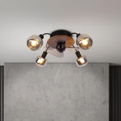 Näve Takvifte Fumoso, 4 E14 røykglass-pære Best