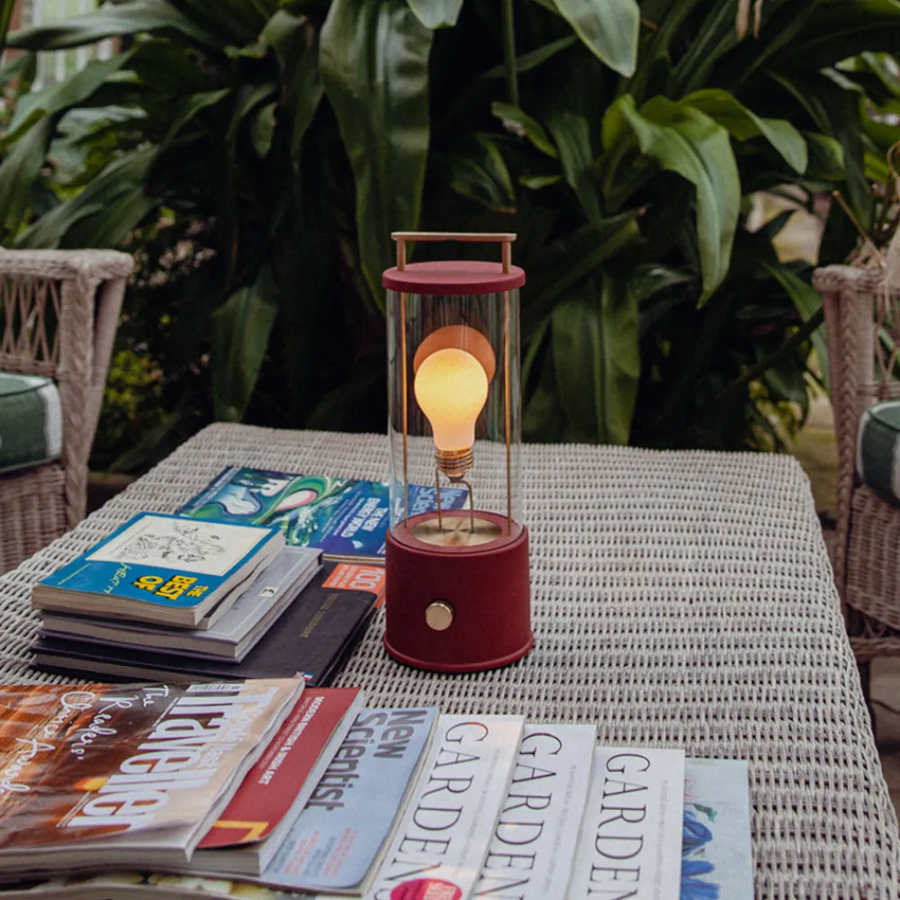 Tala bordlampe Muse Portable, rød, aluminium, E27 LED New