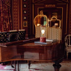 Tala bordlampe Muse Portable, rød, aluminium, E27 LED New