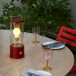 Tala bordlampe Muse Portable, rød, aluminium, E27 LED New