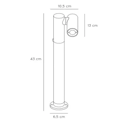 Lucide Tatium LED-gatelampe, antrasitt, 43 cm, aluminium, IP65 New