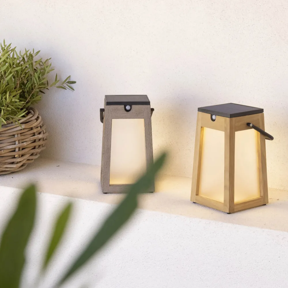 Les Jardins Tecka LED-solcellelykt, bærbar, Duratek 25 cm Discount