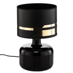 Argon Tekstil bordlampe Bodo, svart-gull| Bordlamper