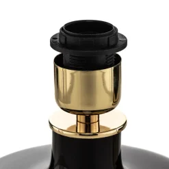 Argon Tekstil bordlampe Bodo, svart-gull| Bordlamper