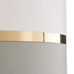 Argon Tekstil bordlampe Long hvit/grå/messing| Bordlamper