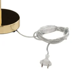 Argon Tekstil bordlampe Long hvit/grå/messing| Bordlamper