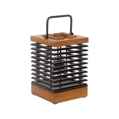 Les Jardins Tekura LED-solcellelykt, tre, lys, høyde 37 cm, sensor| Solcellelamper Med Sensor|Solcellelamper