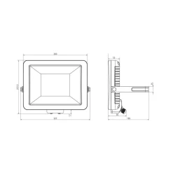 Theben utendørs LED-spot theLeda B100L W, hvit, 3000K, 100 W Clearance
