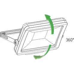 Theben utendørs LED-spot theLeda B100L W, hvit, 3000K, 100 W Clearance