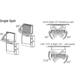 Theben utendørs LED-vegglampe theLeda S8-100, hvit, sensor Sale