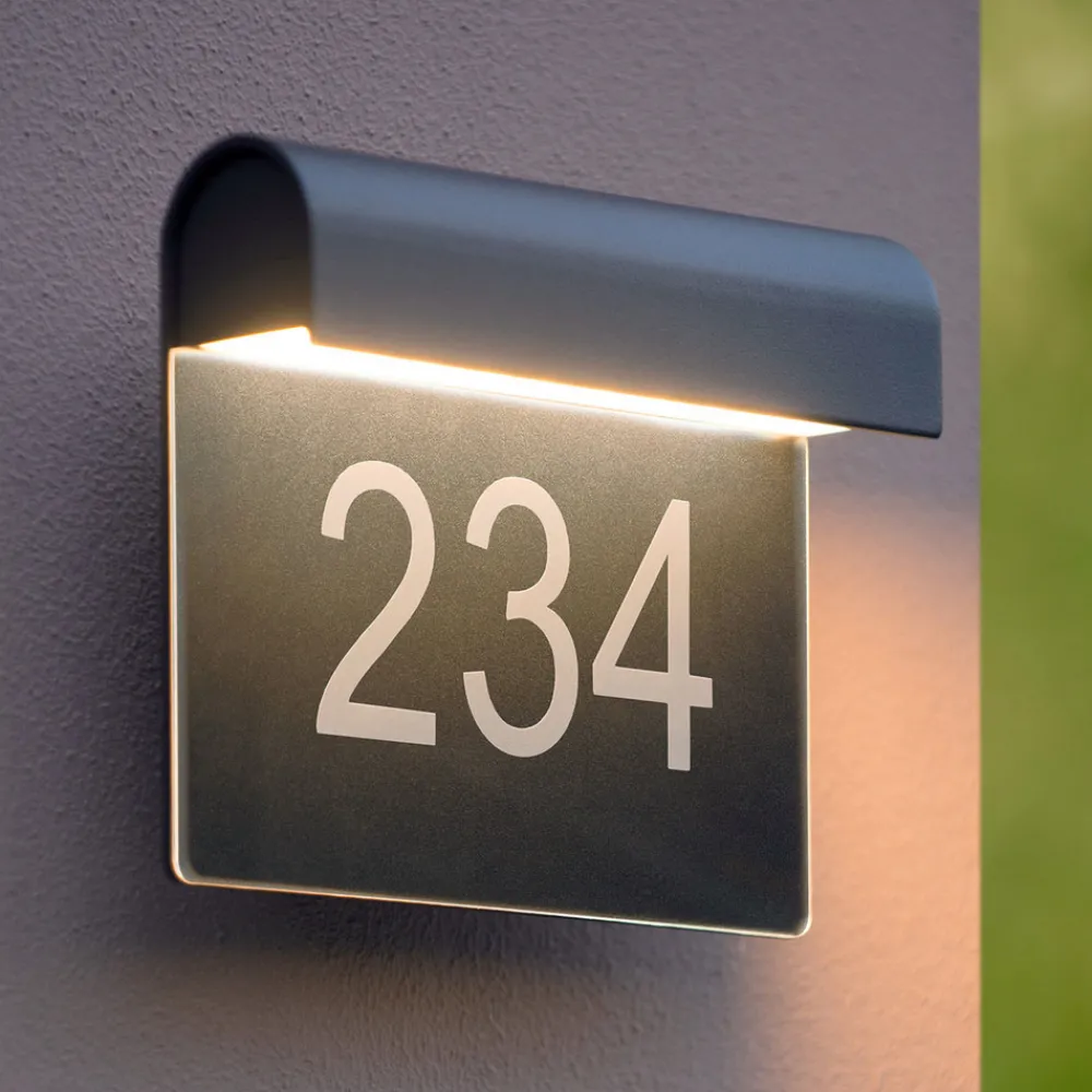 Lucide Thesi LED husnummerlampe, svart Online