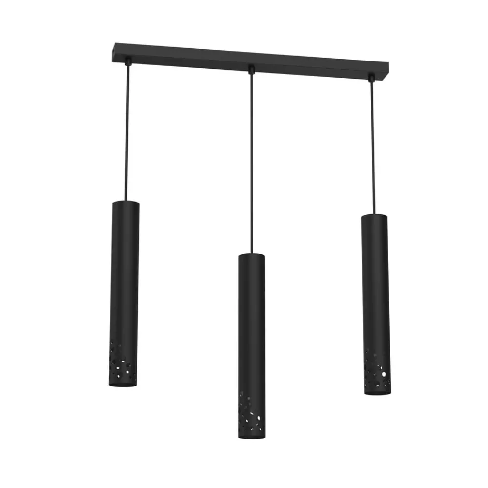 Luminex Tibia hengelampe, 3 lyskilder, lang, svart, stål, GU10| Pendellamper