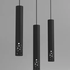 Luminex Tibia hengelampe, 3 lyskilder, lang, svart, stål, GU10| Pendellamper