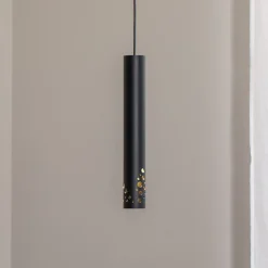 Luminex Tibia pendellampe, 1 lyskilde, svart, stål, GU10