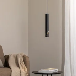 Luminex Tibia pendellampe, 1 lyskilde, svart, stål, GU10