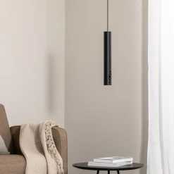 Luminex Tibia pendellampe, 1 lyskilde, svart, stål, GU10