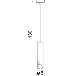 Luminex Tibia pendellampe, 1 lyskilde, svart, stål, GU10