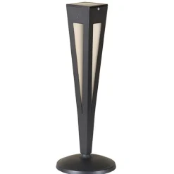 Les Jardins Tinka LED-solcellefakkel med sensor, 62 cm, grå| Solcellelamper Med Sensor|Utebelysning Med Sensor