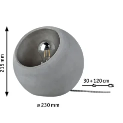 Paulmann Toppmoderne betong-bordlampe Ingram| Bordlamper