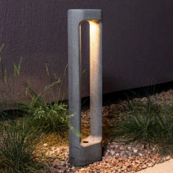 FARO BARCELONA Totem LED-veilampe, grå, betong, høyde 61,1 cm Online