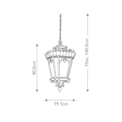 KICHLER Tournai utendørs pendellampe, Ø 19 cm, bronse, aluminium, glass| Pendellamper Utendørs
