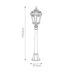 KICHLER Tournai veilampe, høyde 110 cm, aluminium, glass Best