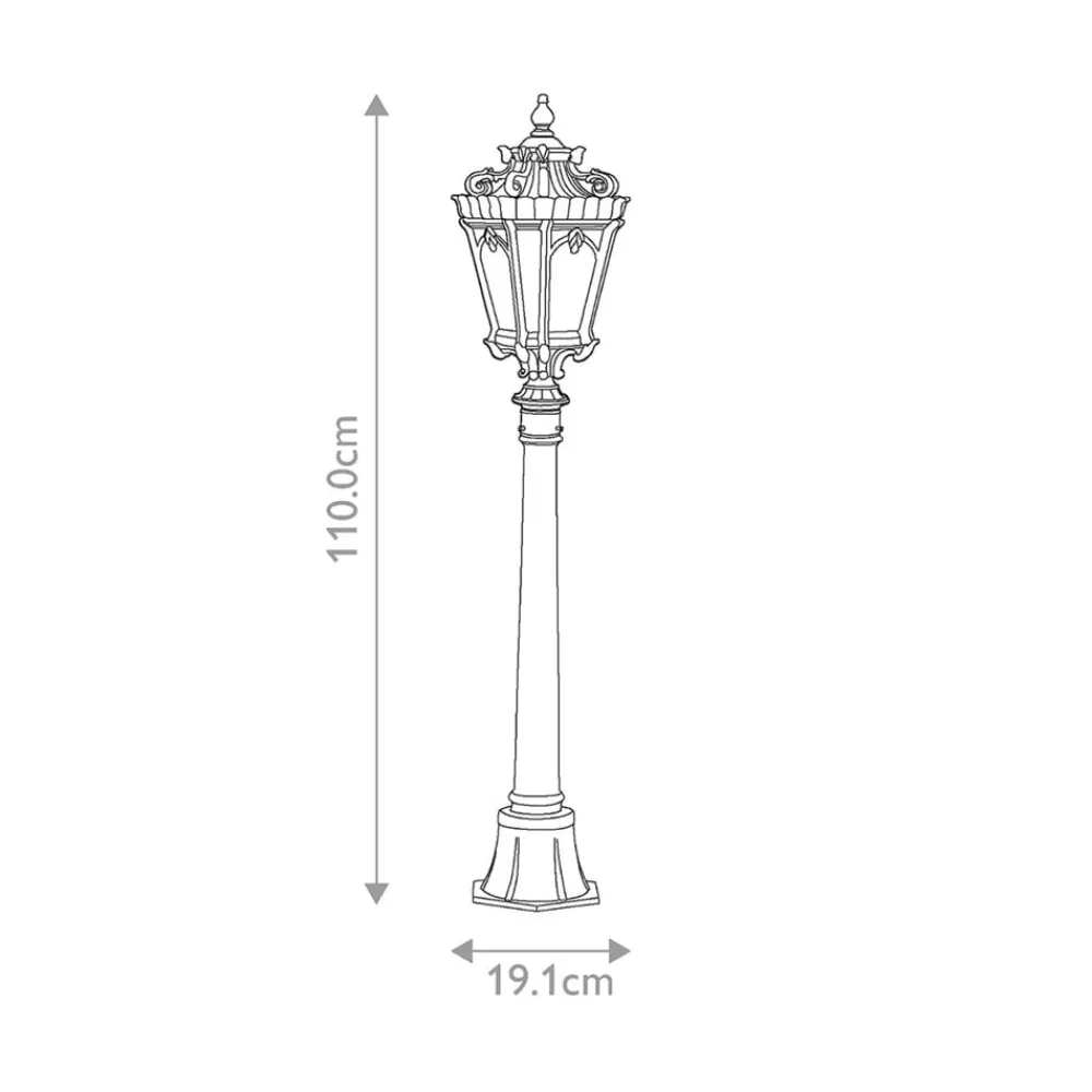 KICHLER Tournai veilampe, høyde 110 cm, aluminium, glass Best