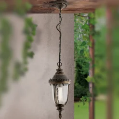 ORION Tradisjonell hengelampe Paula med strukturglass Sale