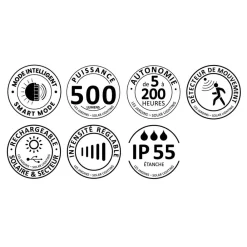 Les Jardins Tradition LED-solcellelykt, antrasitt, høyde 40 cm| Dekorasjonsbelysning|Kommersiell Utebelysning