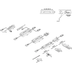 Hera Transformator LED 350mA/16W med 3-veis fordeler Hot