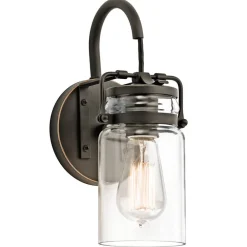 KICHLER Transparent skjerm – vegglampe Brinley