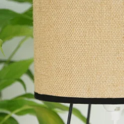 Duolla Trixi bordlampe med trådramme brun/svart, stoff