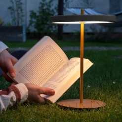 UMAGE LED oppladbar bordlampe Asteria Move antrasitt/messing 31 cm| Bordlamper