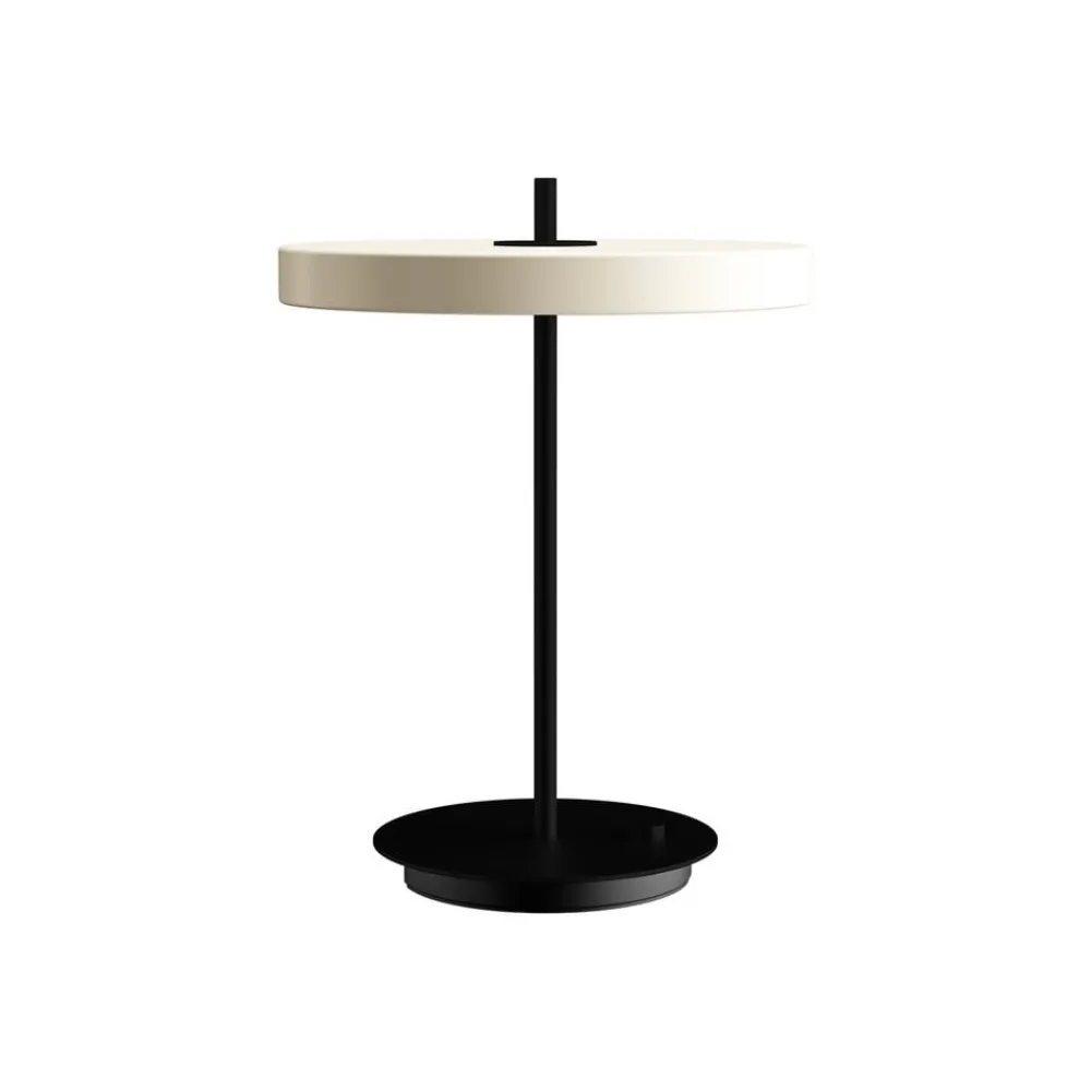 UMAGE LED-bordlampe Asteria Table, USB, perlehvit/svart| Kontorbelysning|Bordlamper