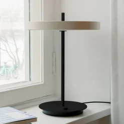 UMAGE LED-bordlampe Asteria Table, USB, perlehvit/svart| Kontorbelysning|Bordlamper