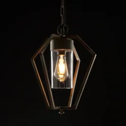 Moretti Luce Utehengelampe Gemstone 3452 antikk messing/klar| Pendellamper Utendørs