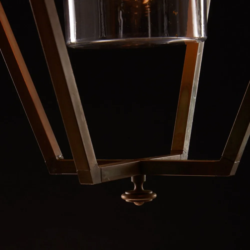 Moretti Luce Utehengelampe Gemstone 3452 antikk messing/klar| Pendellamper Utendørs